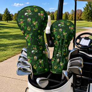 St Patrick's Day Leprechaun Golf Pose Golf Head Cover, Irish Golf Gift, Gift For Him