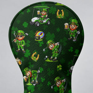 St Patrick's Day Leprechaun Golf Pose Golf Head Cover, Irish Golf Gift, Gift For Him
