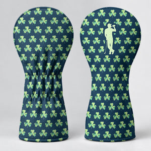 St Patrick's Day Shamrock Golfer Green Golf Headcover, Irish Golf Gift, Driver Cover