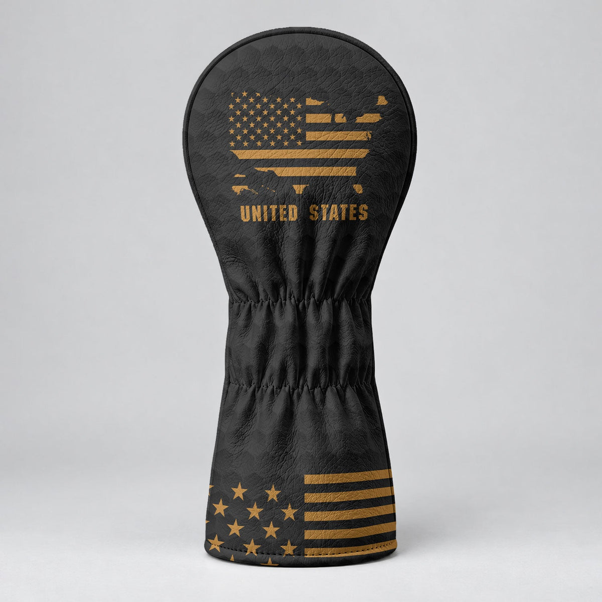 We The People 250 Years Black Gold Eagle Headcover, Patriotic Golf Gift, Driver Cover