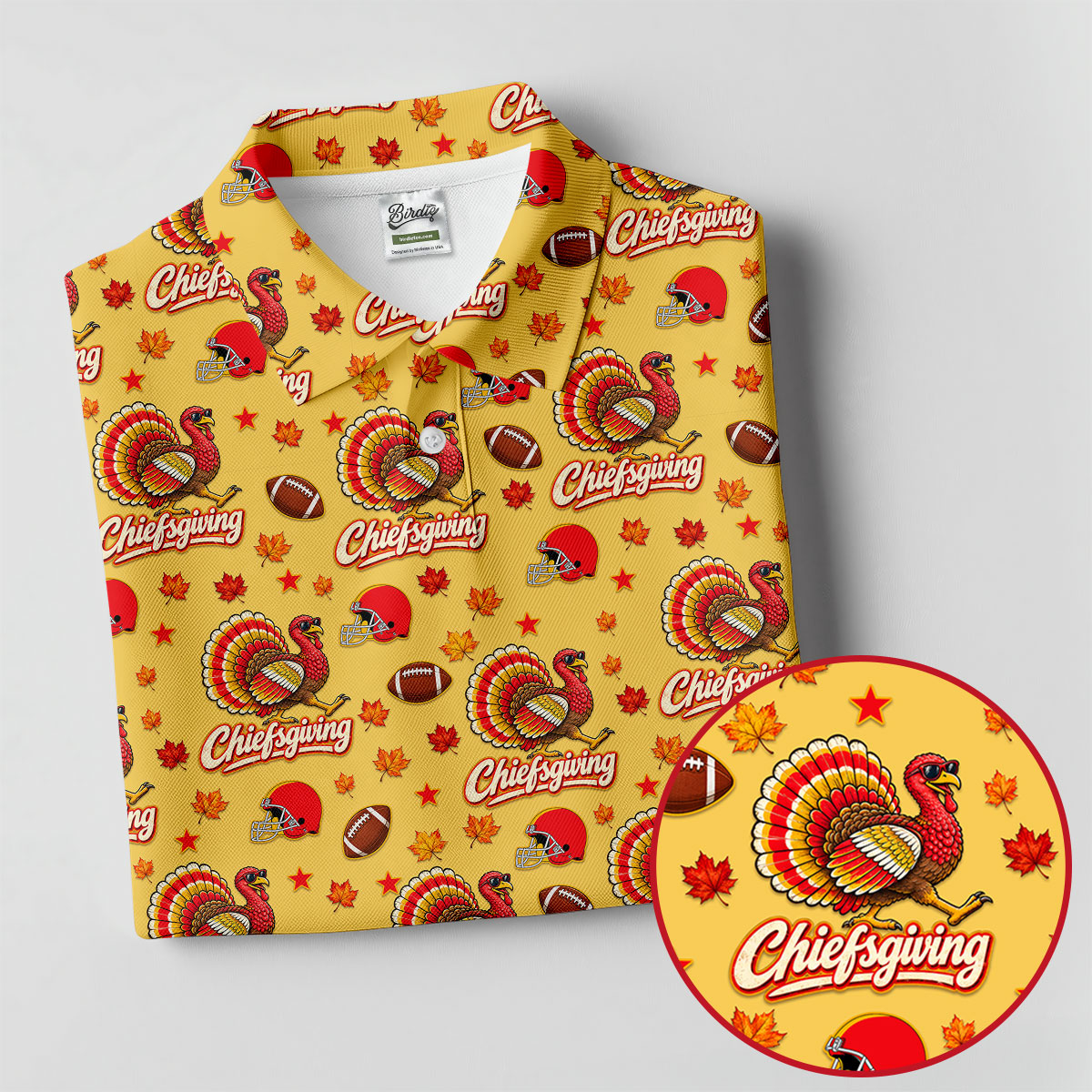 Chiefsgiving Thanksgiving Golf Shirt, Golf Shirts For Women, Womens Golf Apparel