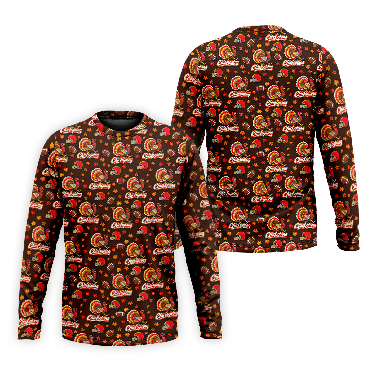 Chiefsgiving Thanksgiving Golf Shirt, Golf Shirts For Men, Funny Mens Golf Shirts
