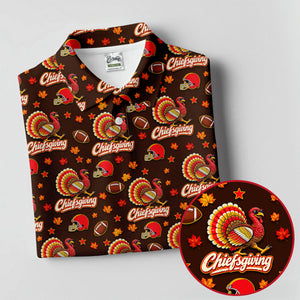 Chiefsgiving Thanksgiving Golf Shirt, Womens Golf Apparel, Golf Shirts For Women