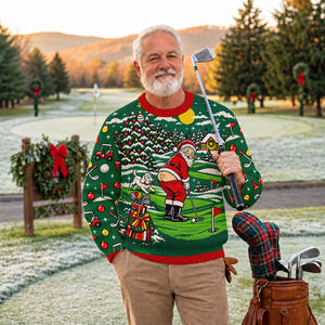 Funny Santa Mooning Dog Ugly Christmas Sweater, Christmas Gifts, Ugly Sweater Party