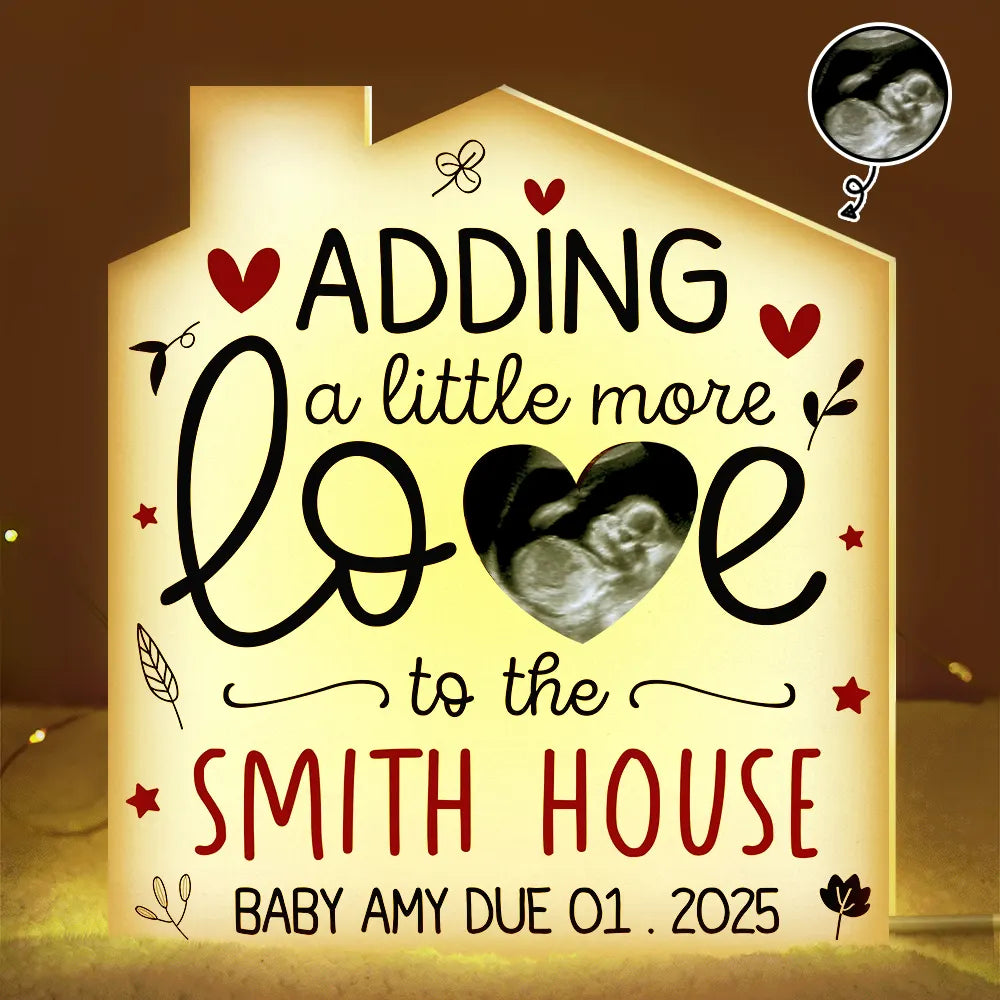 Adding A Little More Love To Our House Custom Shaped Photo Light Box, Baby Gift