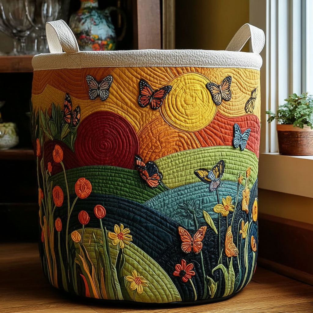 Butterfly Garden Laundry Basket Laundry Gifts, Housewarming Gift Ideas, Mother's Day Gifts