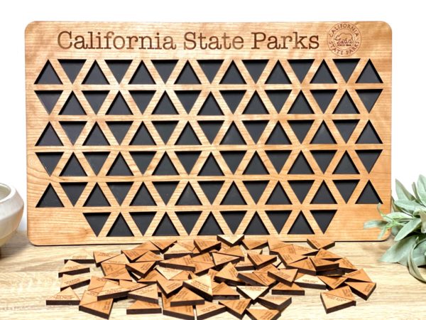 California State Parks Tracker, Gift For Nature Lover, Wooden Tracker