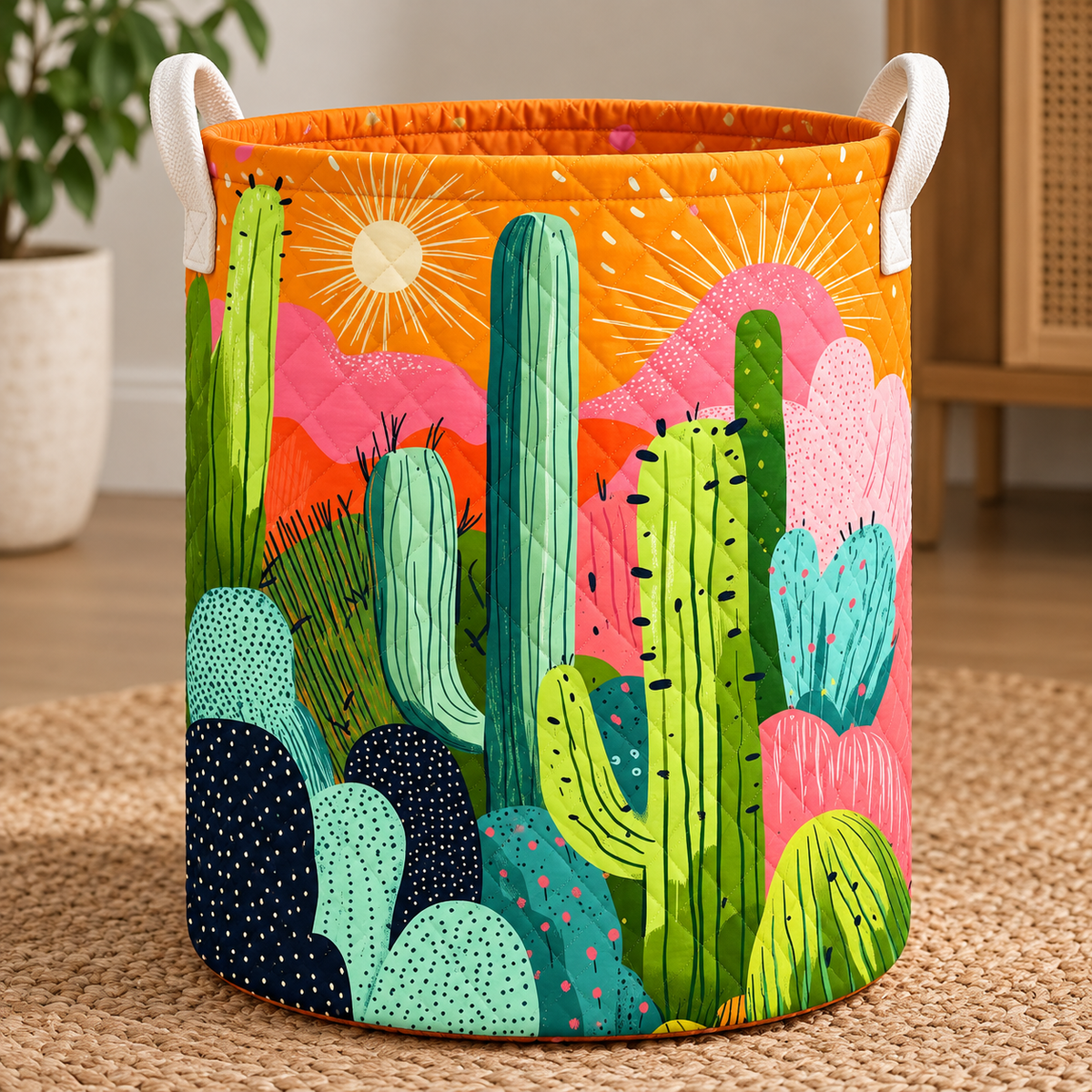 Desert Cactus Christmas Gifts laundry basket
