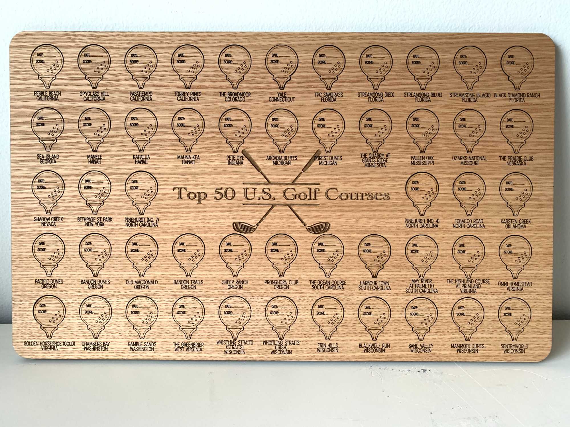 Top 50 US Golf Course Tracker, Unique Christmas Gifts For Dad