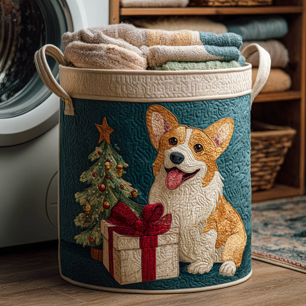 Christmas Corgi Laundry Basket Laundry Gifts, Housewarming Gift Ideas, Mother's Day Gifts