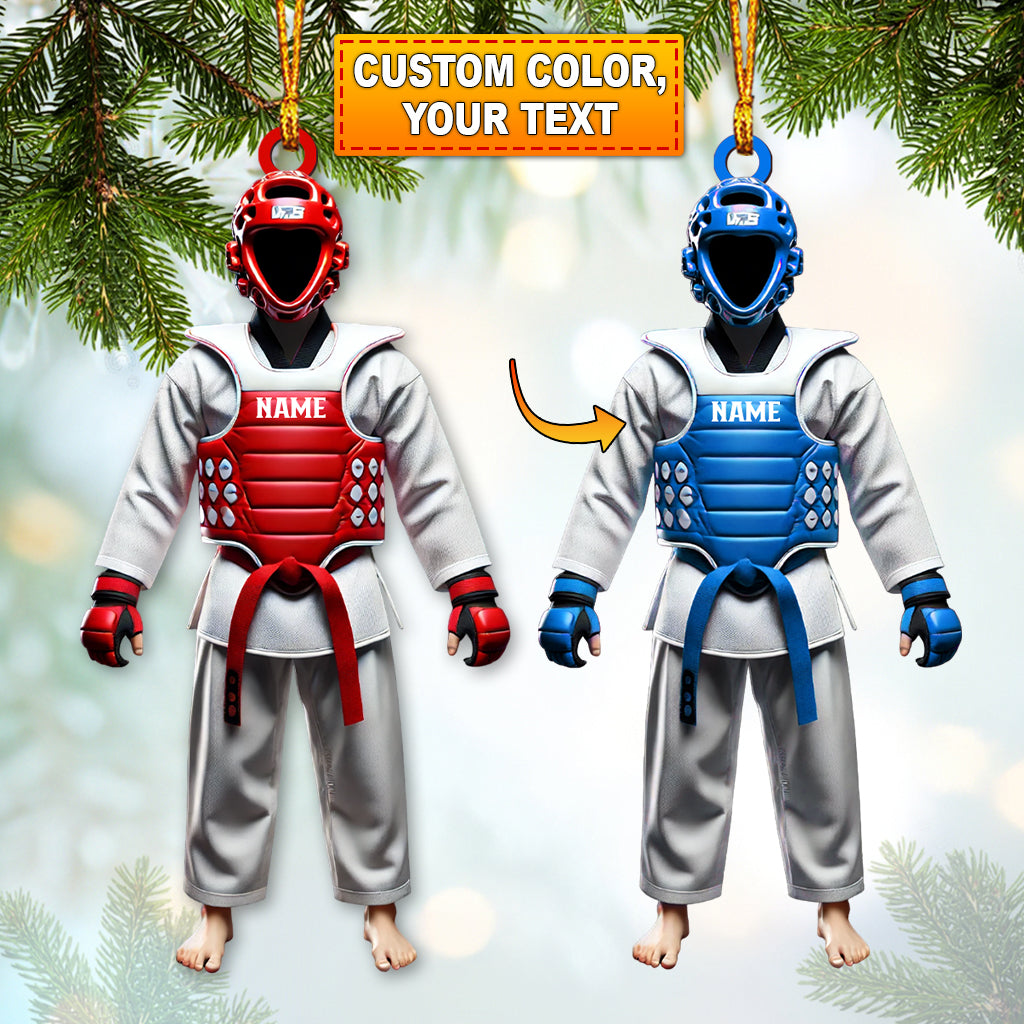 Taekwondo Ornament, Custom Taekwondo Outfit Ornament For Taekwondo Lovers