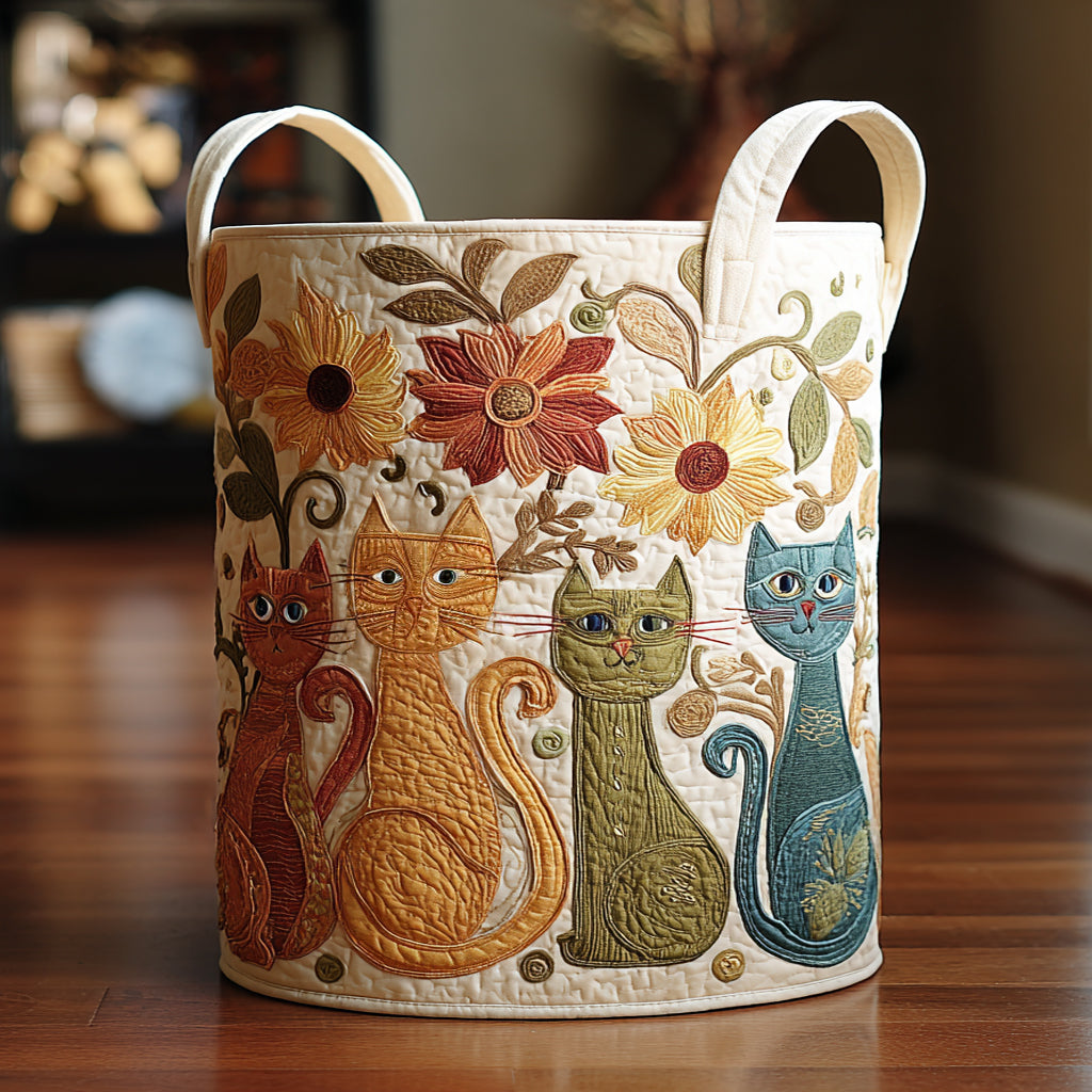 Colorful Cats Laundry Basket Laundry Gifts, Housewarming Gift Ideas, Mother's Day Gifts