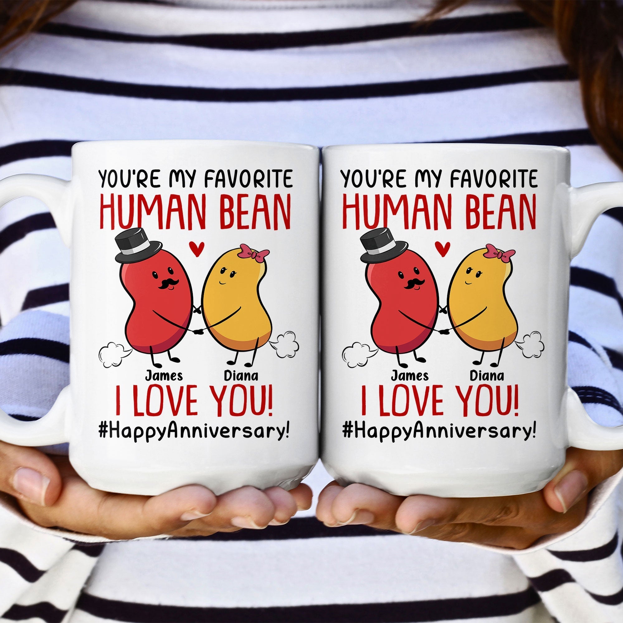 You Are My Favorite Human Bean Personalized Coffee Mug, Gift For Couple