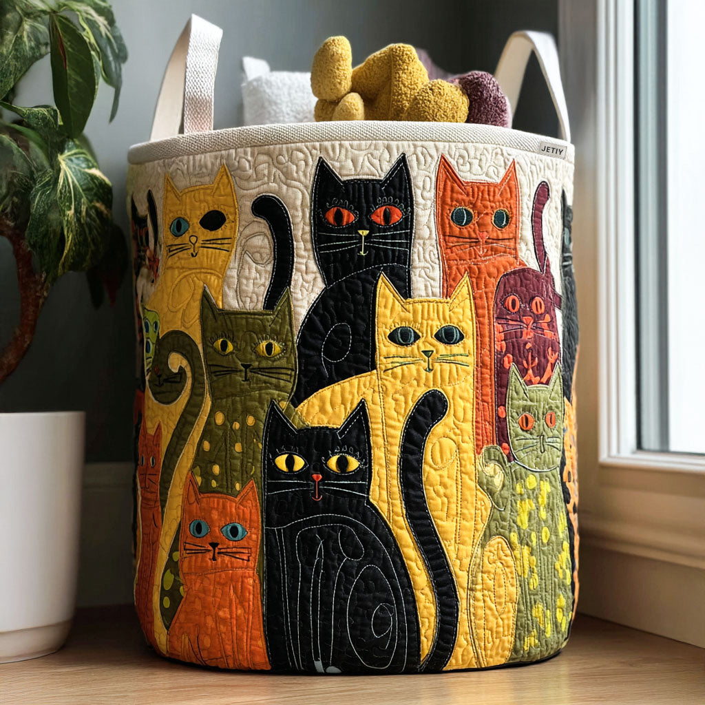 Cozy Cat Carnival Laundry Basket Laundry Gifts, Housewarming Gift Ideas, Mother's Day Gifts