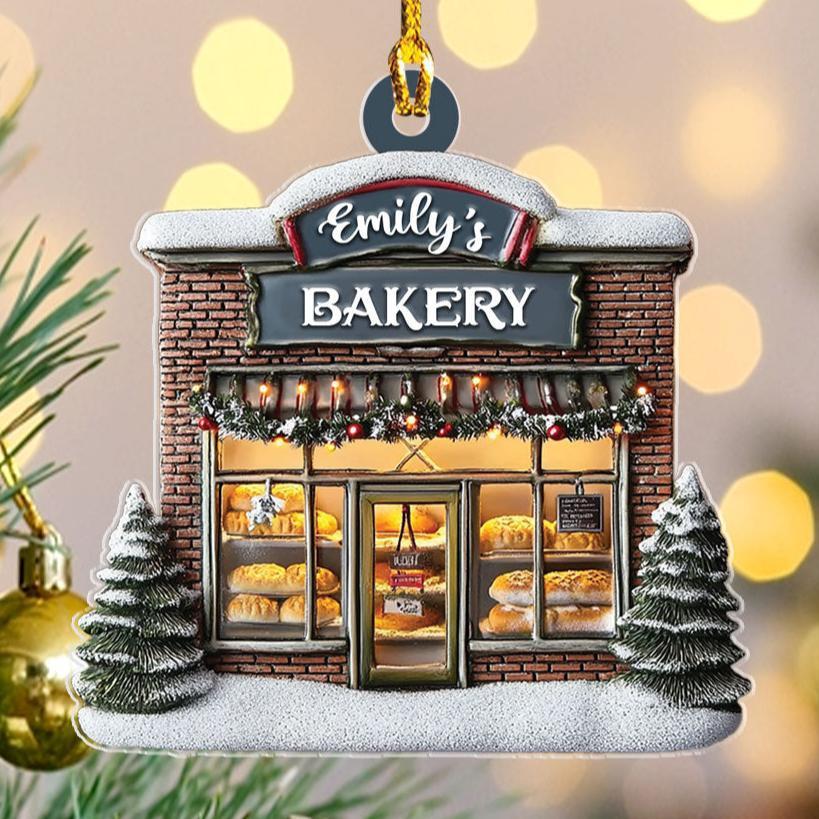 Bakery Christmas, Personalize Bakery Shop Ornaments, Christmas Tree Ornaments, Christmas Decorations For Bakery