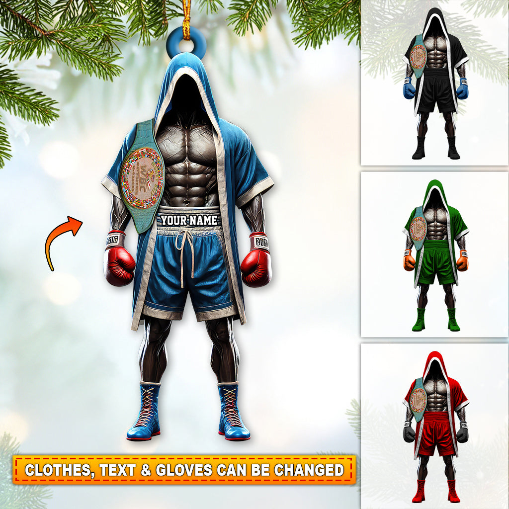 Boxing Player, Personalized Boxing Player Acrylic Ornaments, Christmas Gift For Boxing Lover