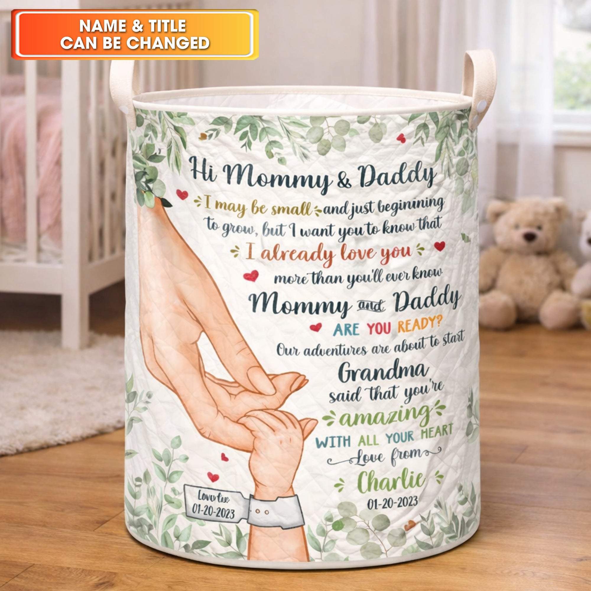 Dear Mommy New Parents Gift Basket Laundry Basket Laundry Gifts, Housewarming Gift Ideas, First Mother's Day Gift