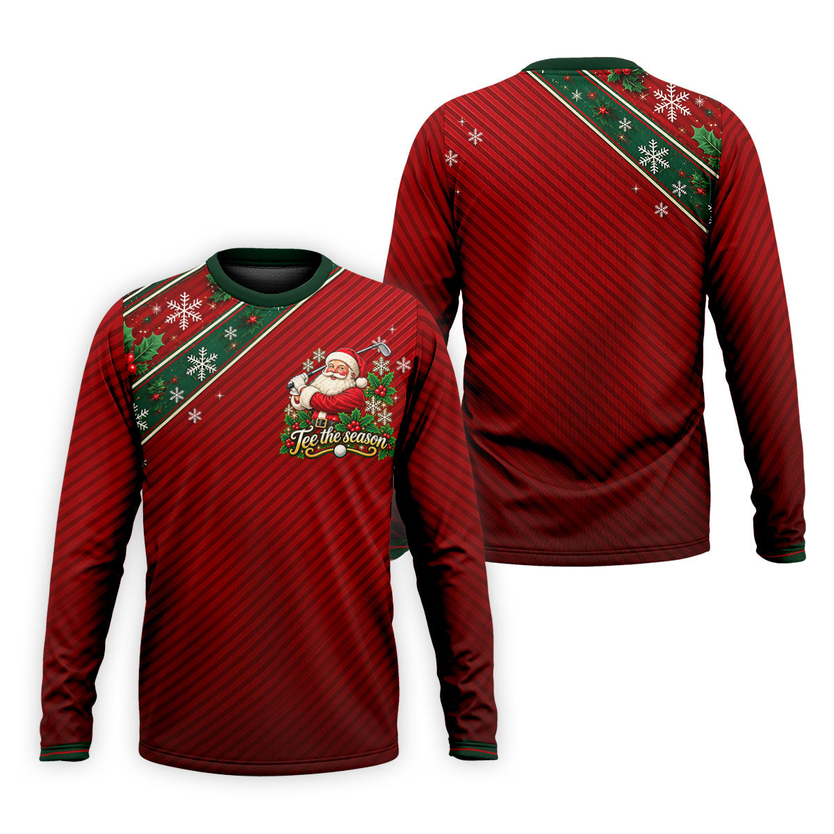 Christmas Tee The Season Santa Golf Shirt, Mens Golf Apparel, Golf Gifts For Men