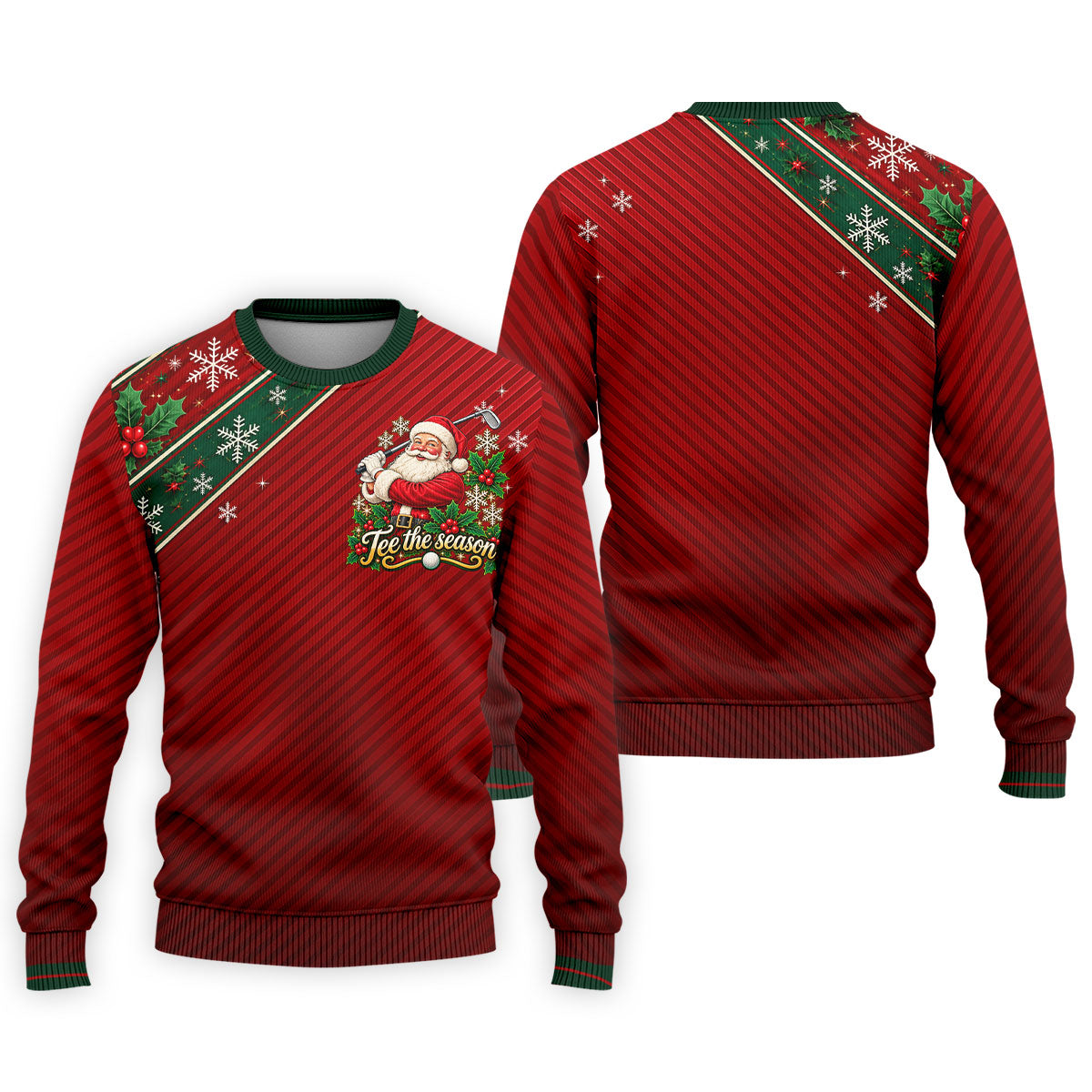 Christmas Tee The Season Santa Golf Shirt, Mens Golf Apparel, Golf Gifts For Men