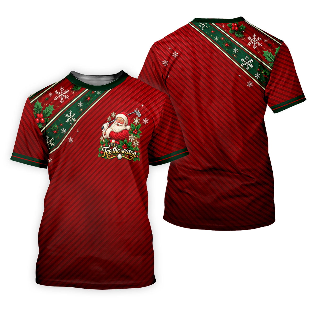 Christmas Tee The Season Santa Golf Shirt, Ladies Golf Shirts, Womens Golf Clothing