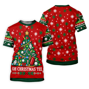 Oh Christmas Tee Golf Tree Golf Shirt, Golf Shirts For Women, Golf Gifts For Women