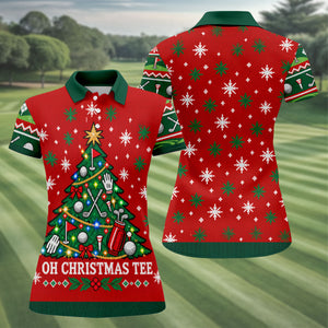 Oh Christmas Tee Golf Tree Golf Shirt, Golf Shirts For Women, Golf Gifts For Women
