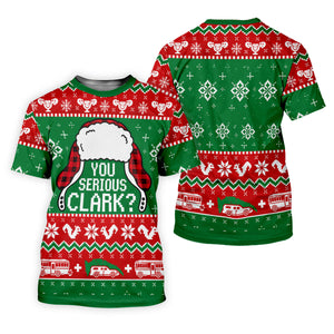 Christmas You Serious Clark Golf Shirt, Womens Golf Apparel, Womens Golf Clothing