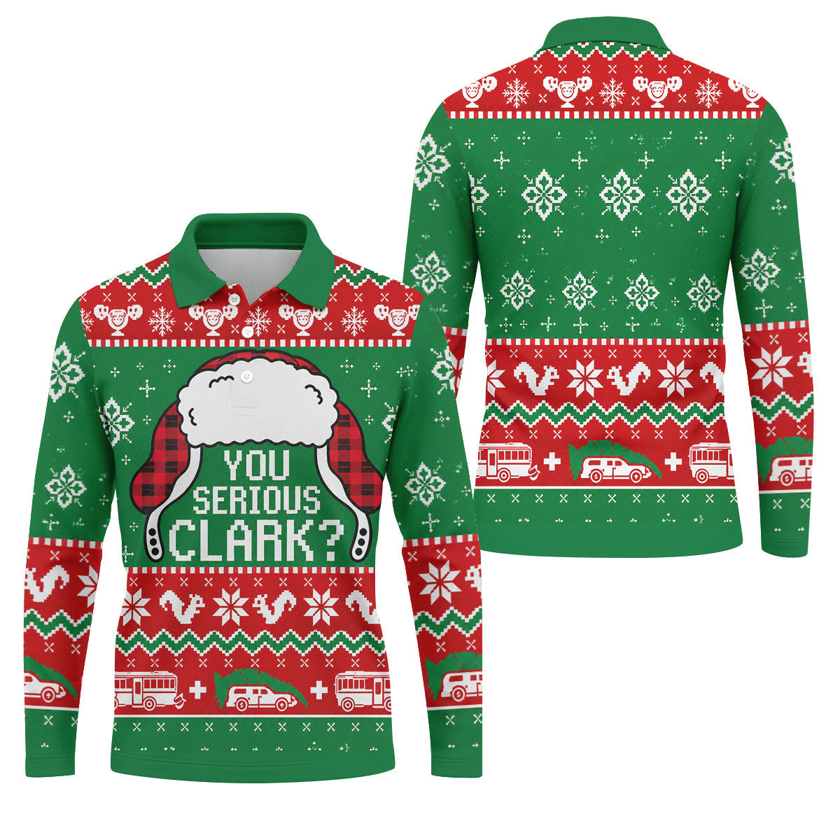 Christmas You Serious Clark Golf Shirt, Golf Shirts For Men, Funny Mens Golf Shirts