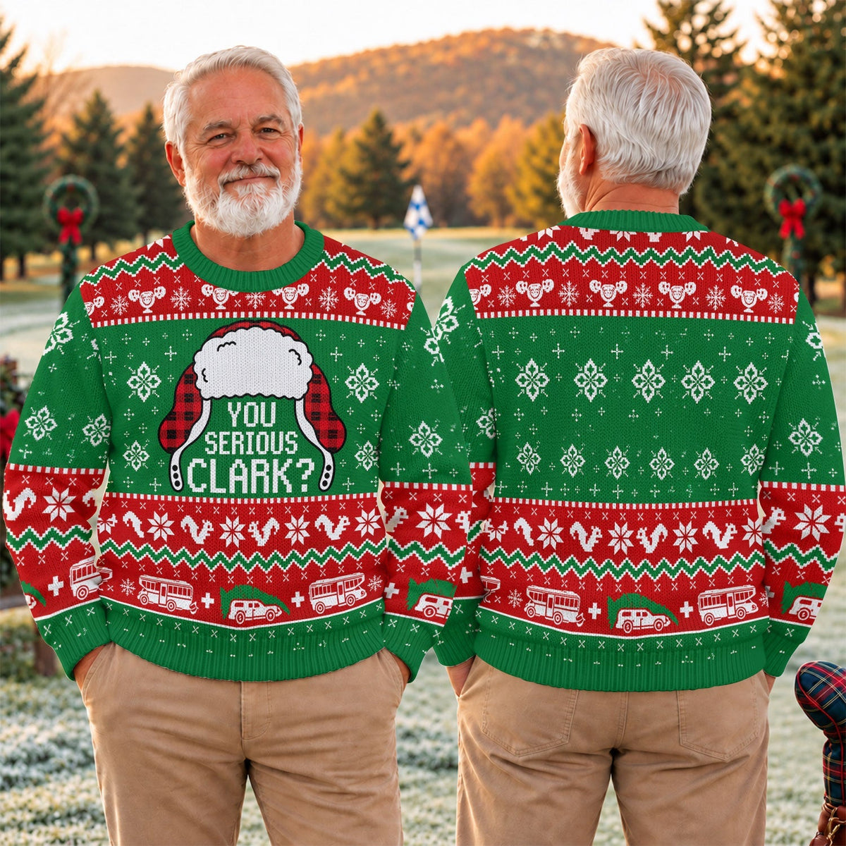 Christmas You Serious Clark Ugly Sweater, Ugly Sweater Party, Holiday Party Sweater