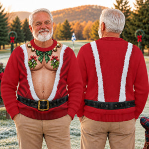 Muscle Santa Suit Ugly Christmas Sweater - view 4