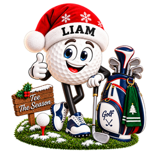 Custom Name Santa Golf Ball Acrylic Ornament, Christmas Tree Decor, Christmas Gifts