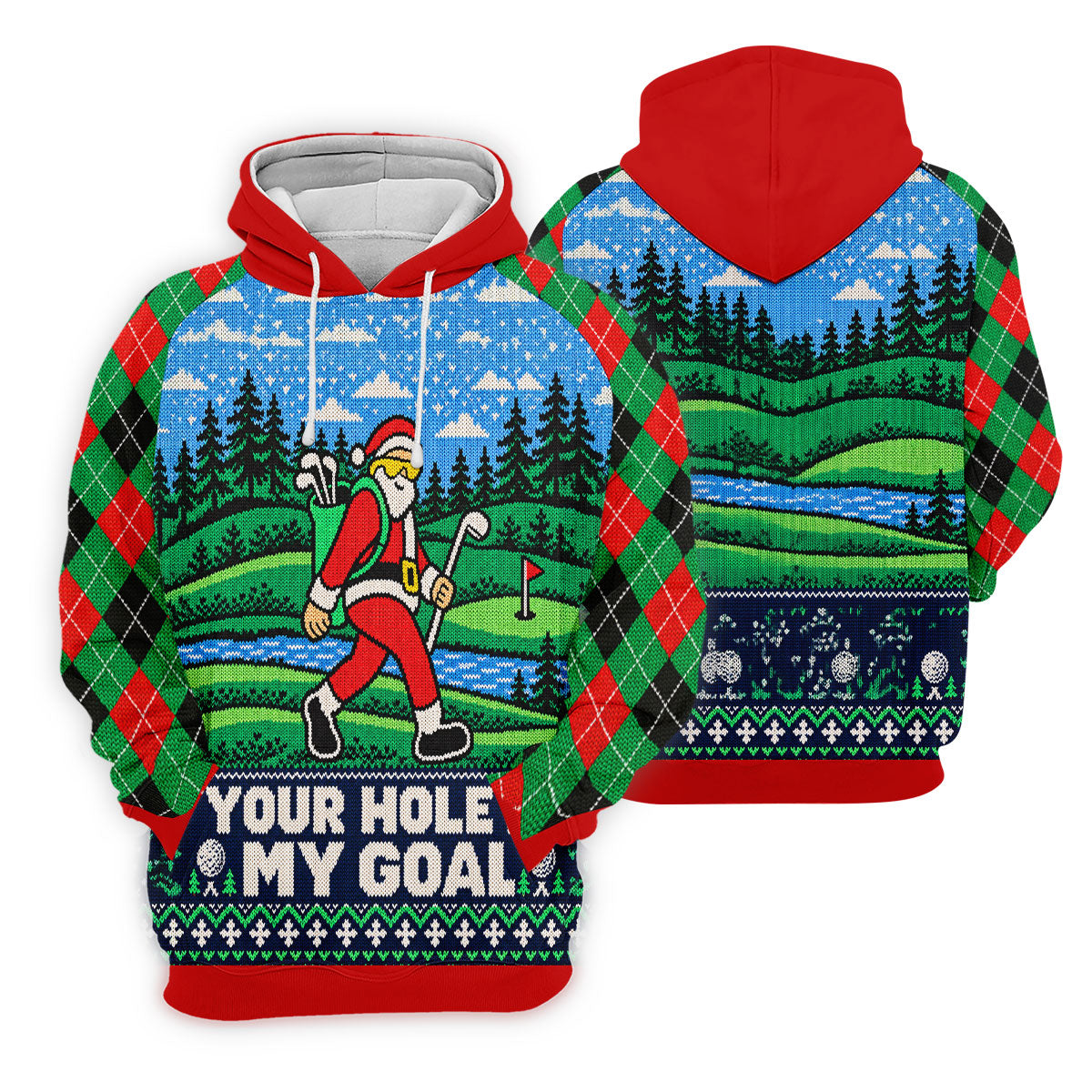 Christmas Your Hole Is My Goal Golf Shirt, Ladies Golf Shirts, Golf Shirts For Women