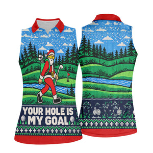 Christmas Your Hole Is My Goal Golf Shirt, Ladies Golf Shirts, Golf Shirts For Women