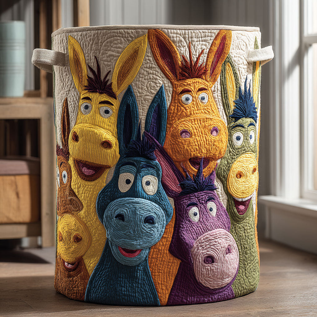 Donkey Smiles Laundry Basket Laundry Gifts, Housewarming Gift Ideas, Mother's Day Gifts