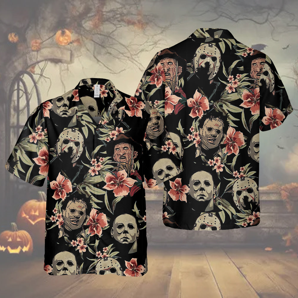 Horror Hawaiian Shirt For Man, Gifts For Horror Lover, Halloween Gifts