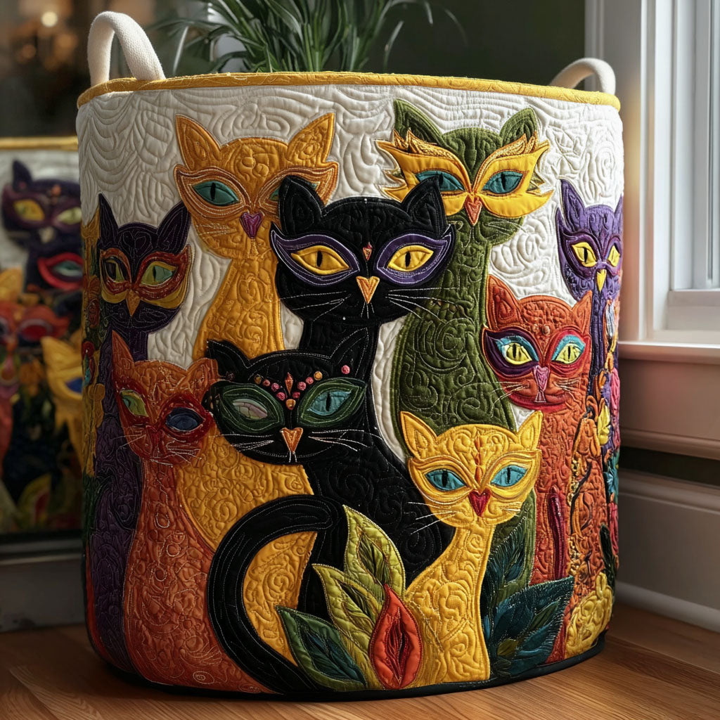 Fleur Felines Laundry Basket Laundry Gifts, Housewarming Gift Ideas, Mother's Day Gifts