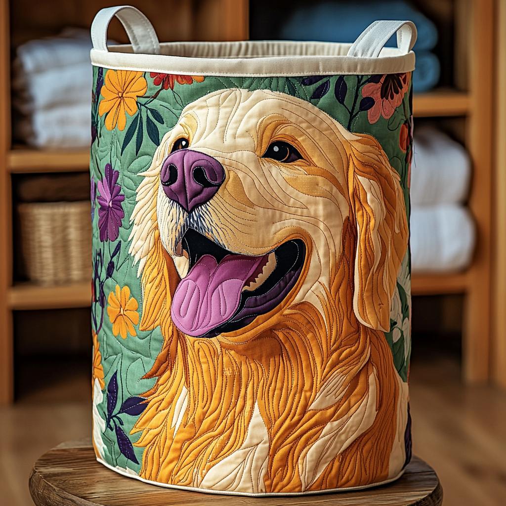 Floral Golden Glow Laundry Basket Laundry Gifts, Housewarming Gift Ideas, Mother's Day Gifts
