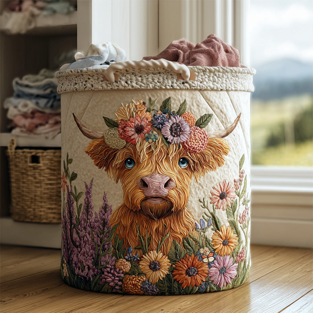 Floral Highland Laundry Basket Laundry Gifts, Housewarming Gift Ideas, Mother's Day Gifts