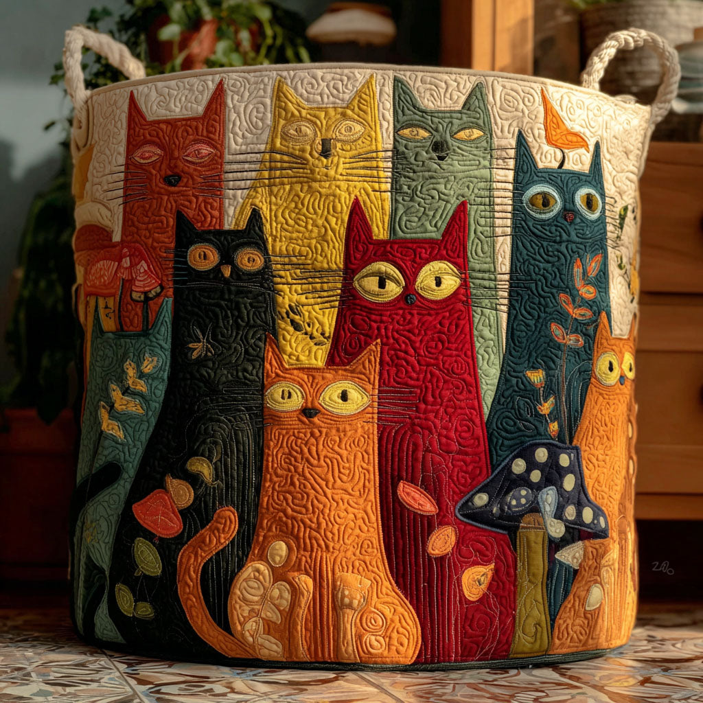 Forest Cat Gathering Laundry Basket Laundry Gifts, Housewarming Gift Ideas, Mother's Day Gifts