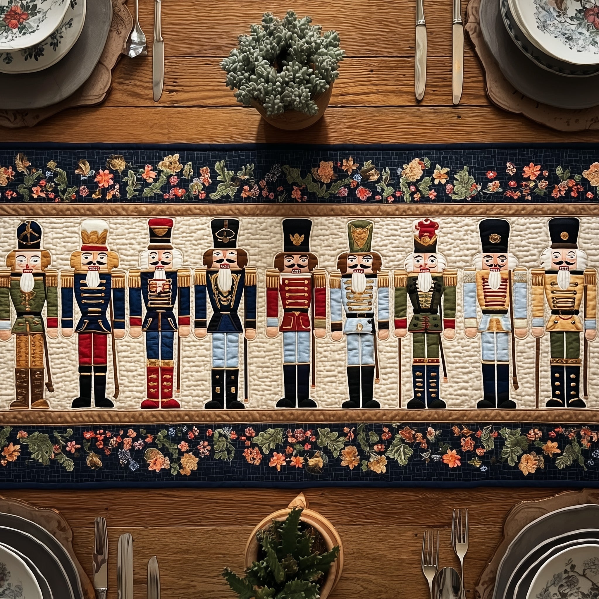 Nutcracker Guard Quilted Table Runner, Easter Table Runner, Spring Table Runner, Mother's Day Gifts