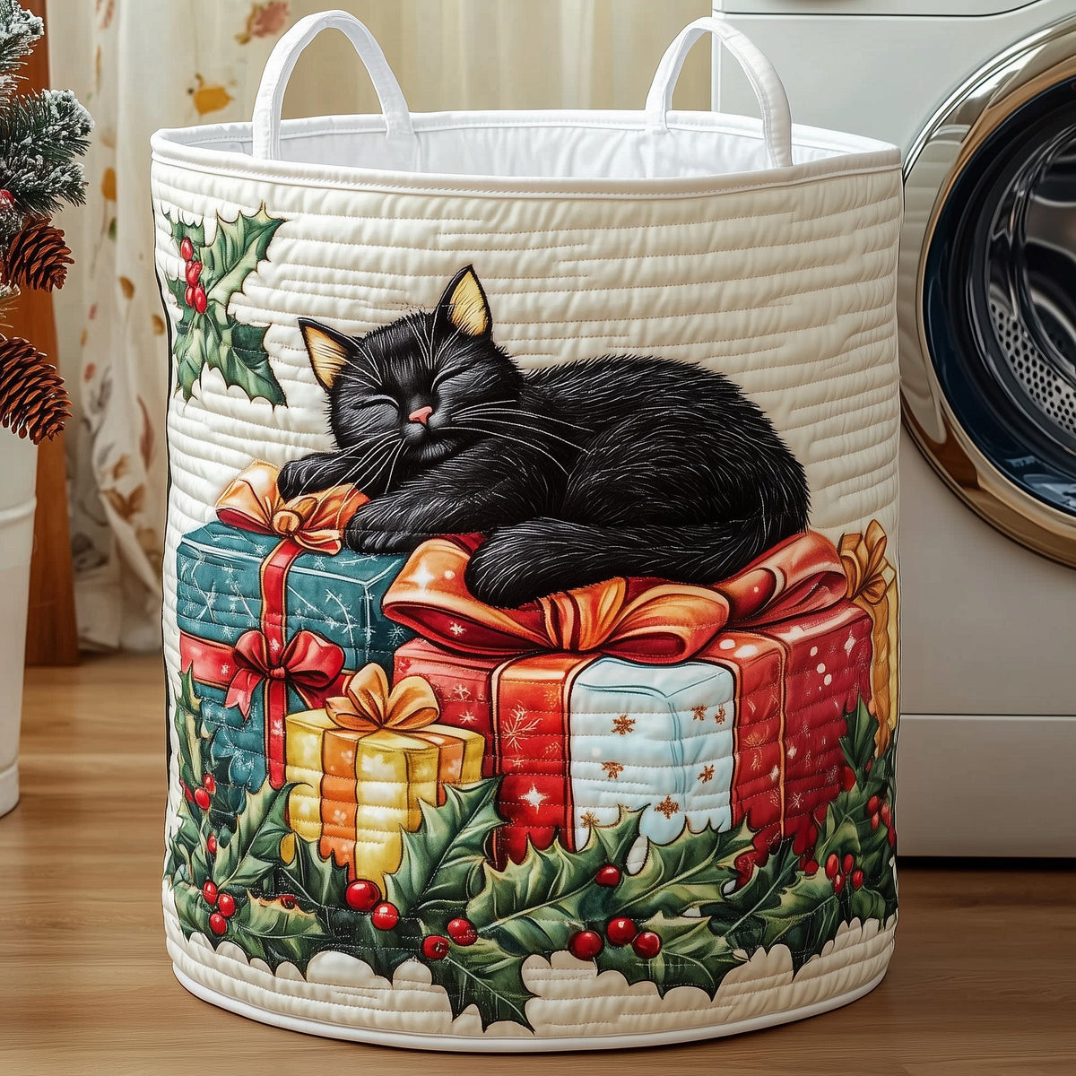 Black Cat Christmas Gifts laundry basket