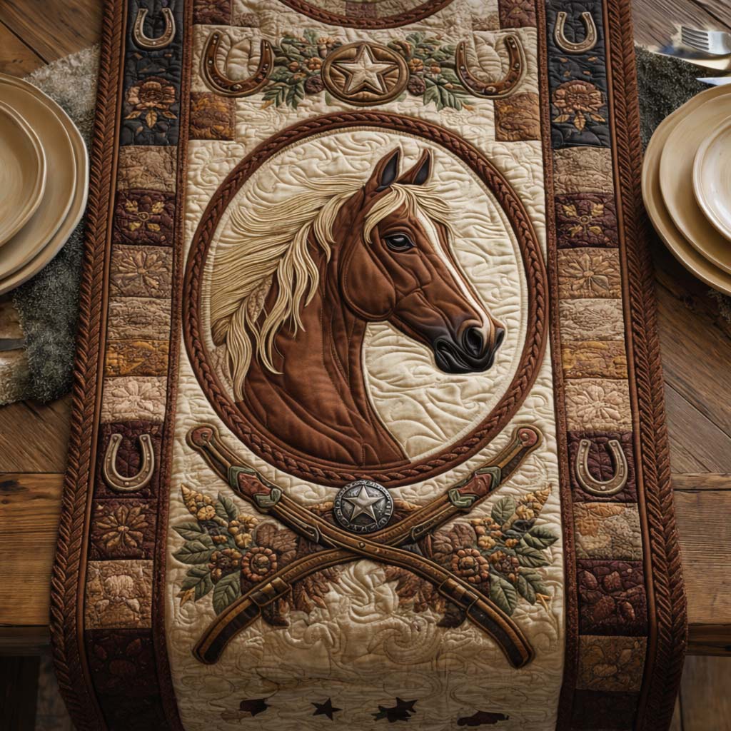 Western Spirit Quilted Table Runner, Easter Table Runner, Spring Table Runner, Mother's Day Gifts