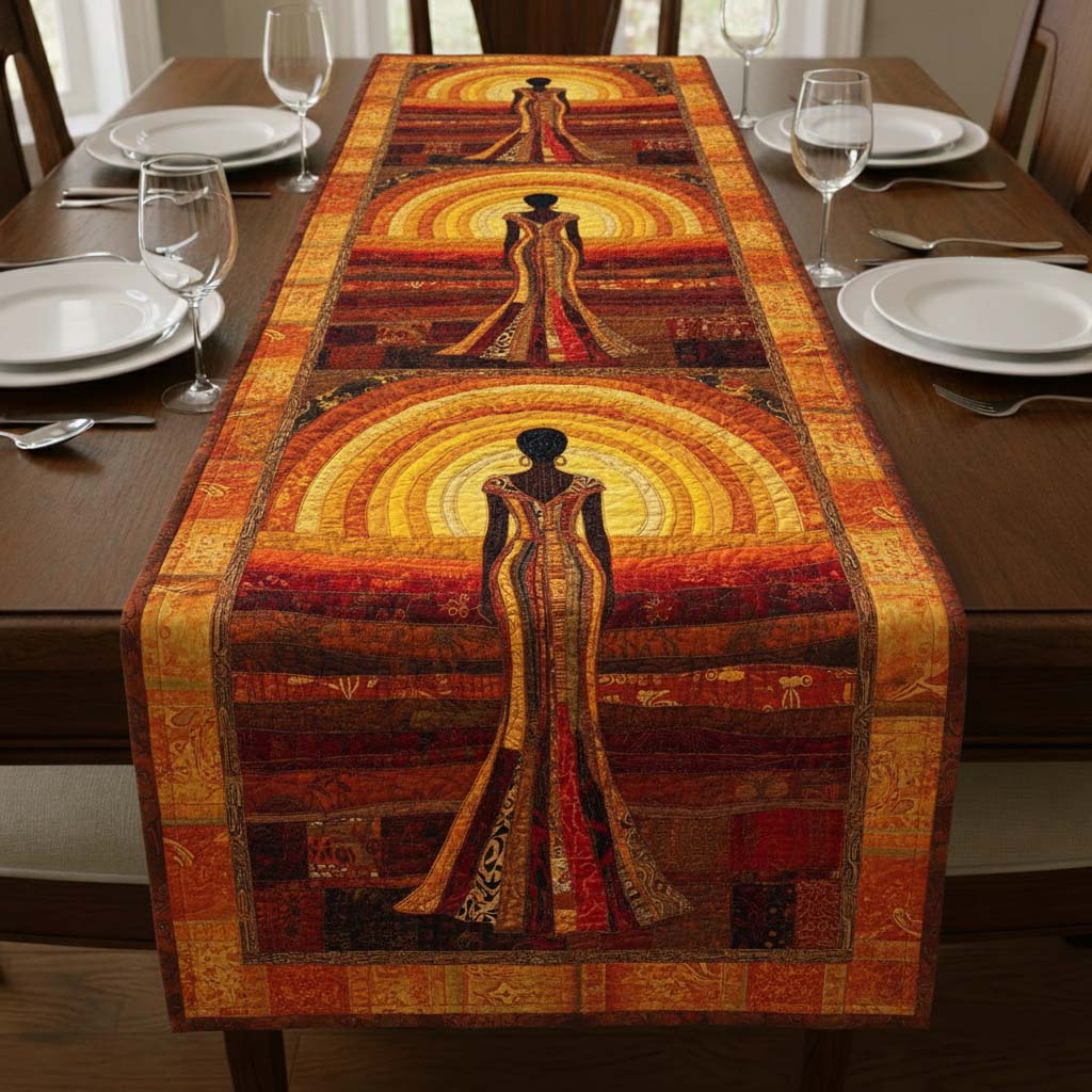 Golden Serenity Quilted Table Runner, Easter Table Runner, Spring Table Runner, Mother's Day Gifts