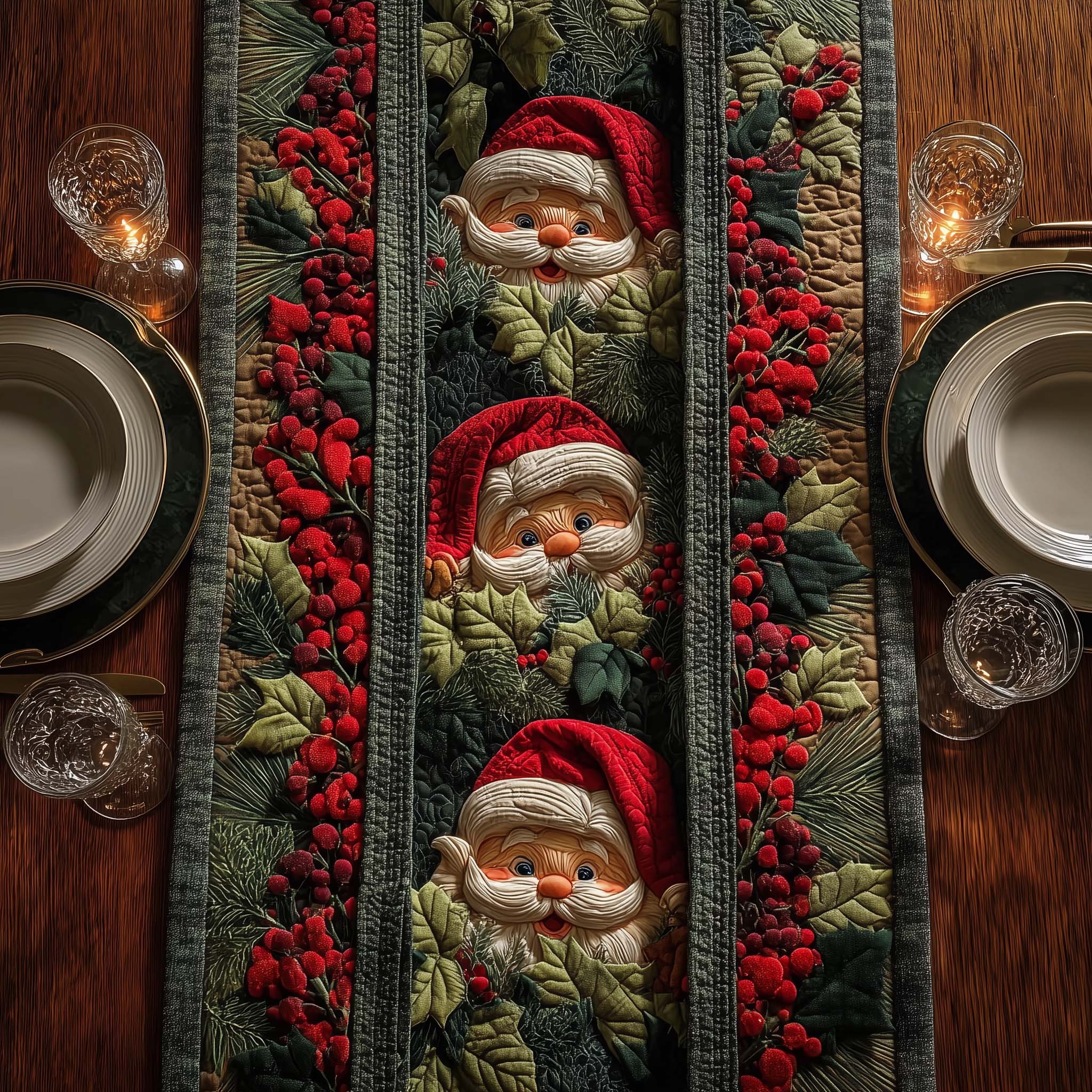 Canyon Santa Quilted Table Runner, Easter Table Runner, Spring Table Runner, Mother's Day Gifts
