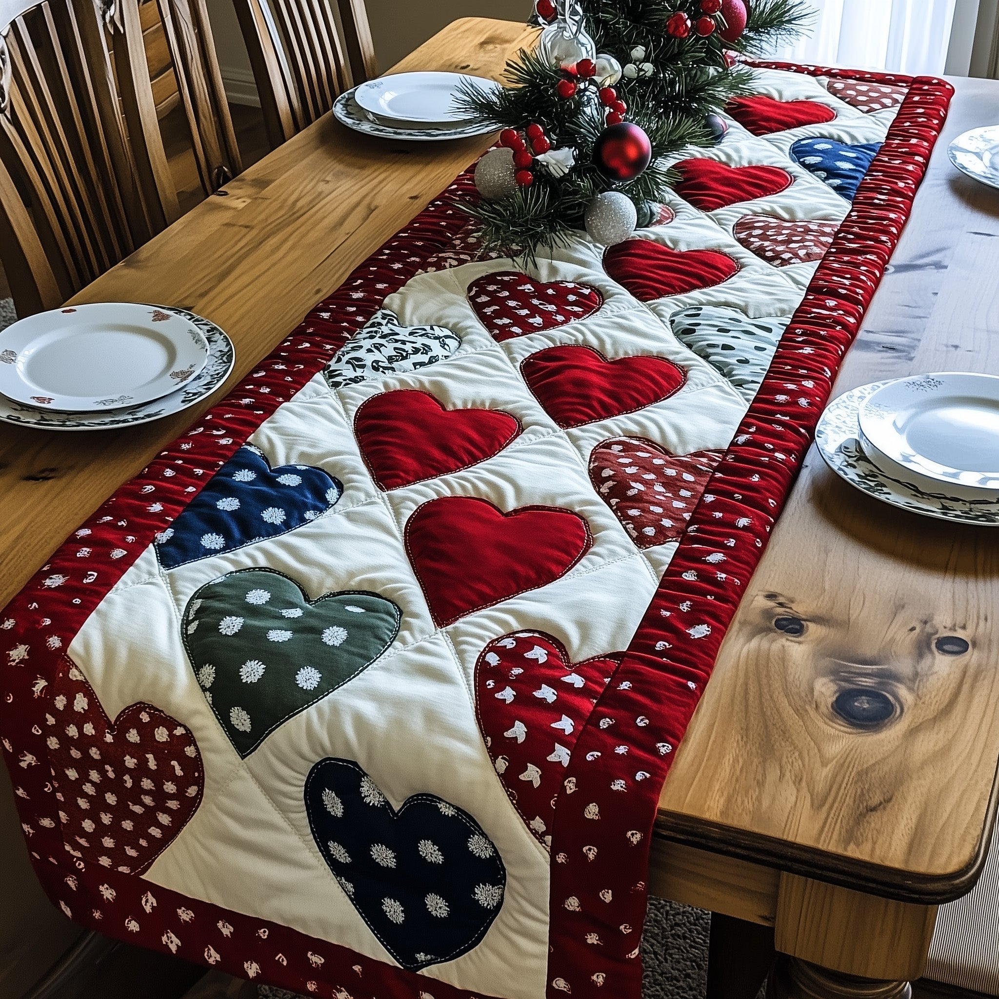 Love In The Air Quilted Table Runner, Easter Table Runner, Spring Table Runner, Mother's Day Gifts