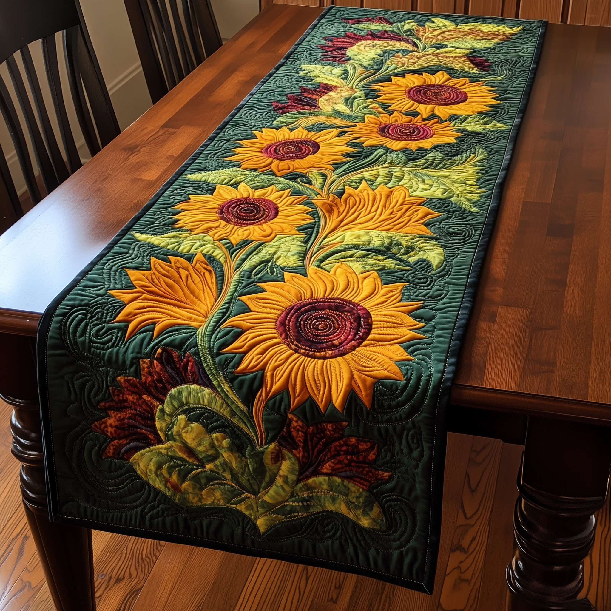 Sunflowers Quilted Table Runner, Easter Table Runner, Spring Table Runner, Mother's Day Gifts