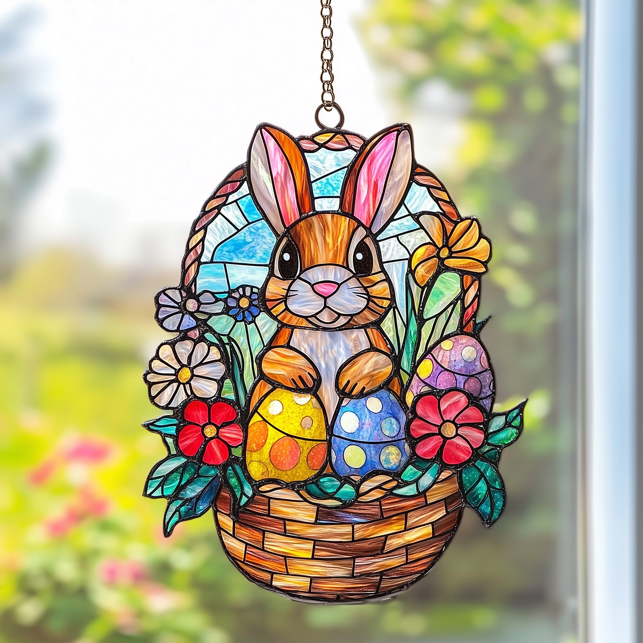 Easter Bunny Acrylic Suncatcher, Easter Decor, Easter Gift