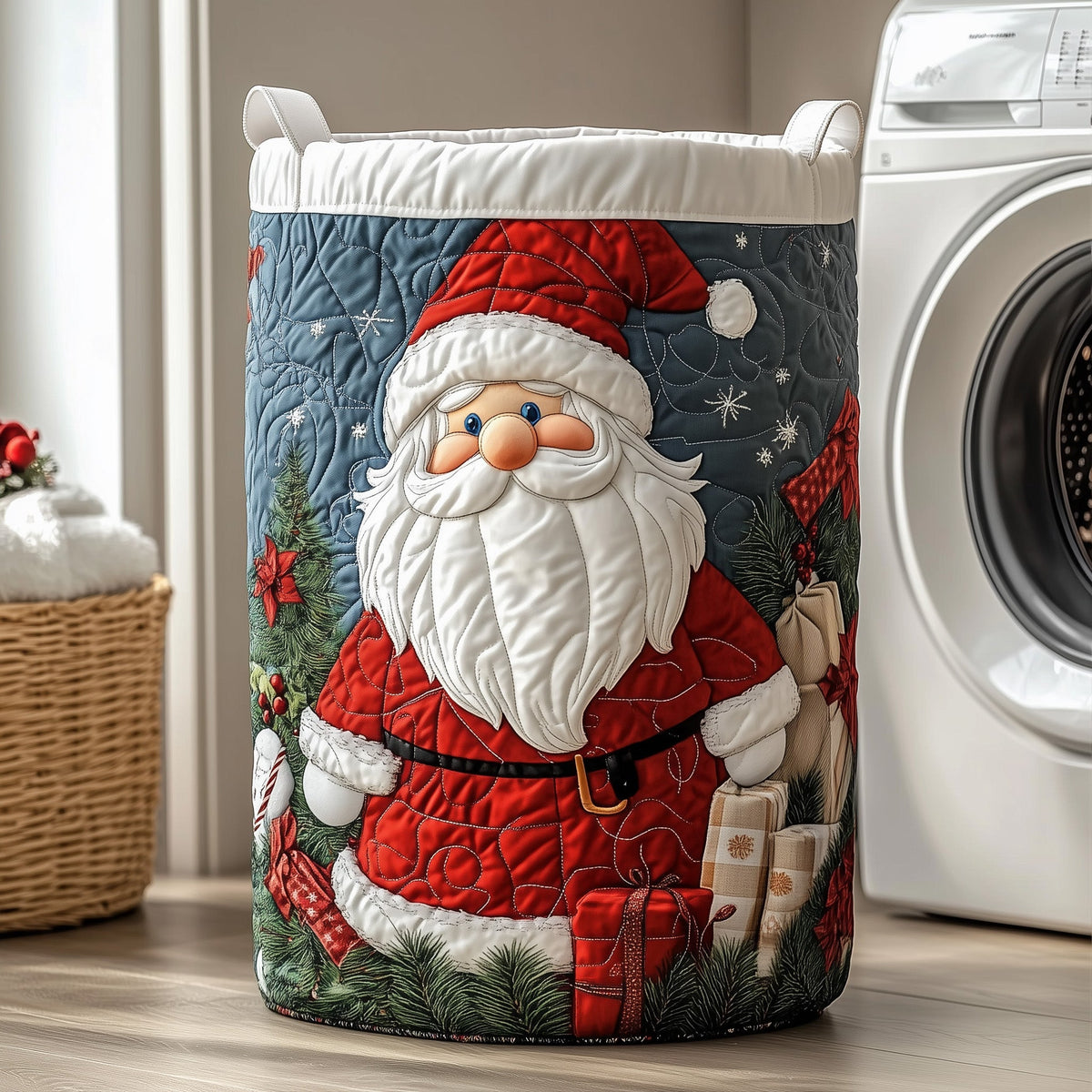 Santa Claus Christmas Gnome laundry basket