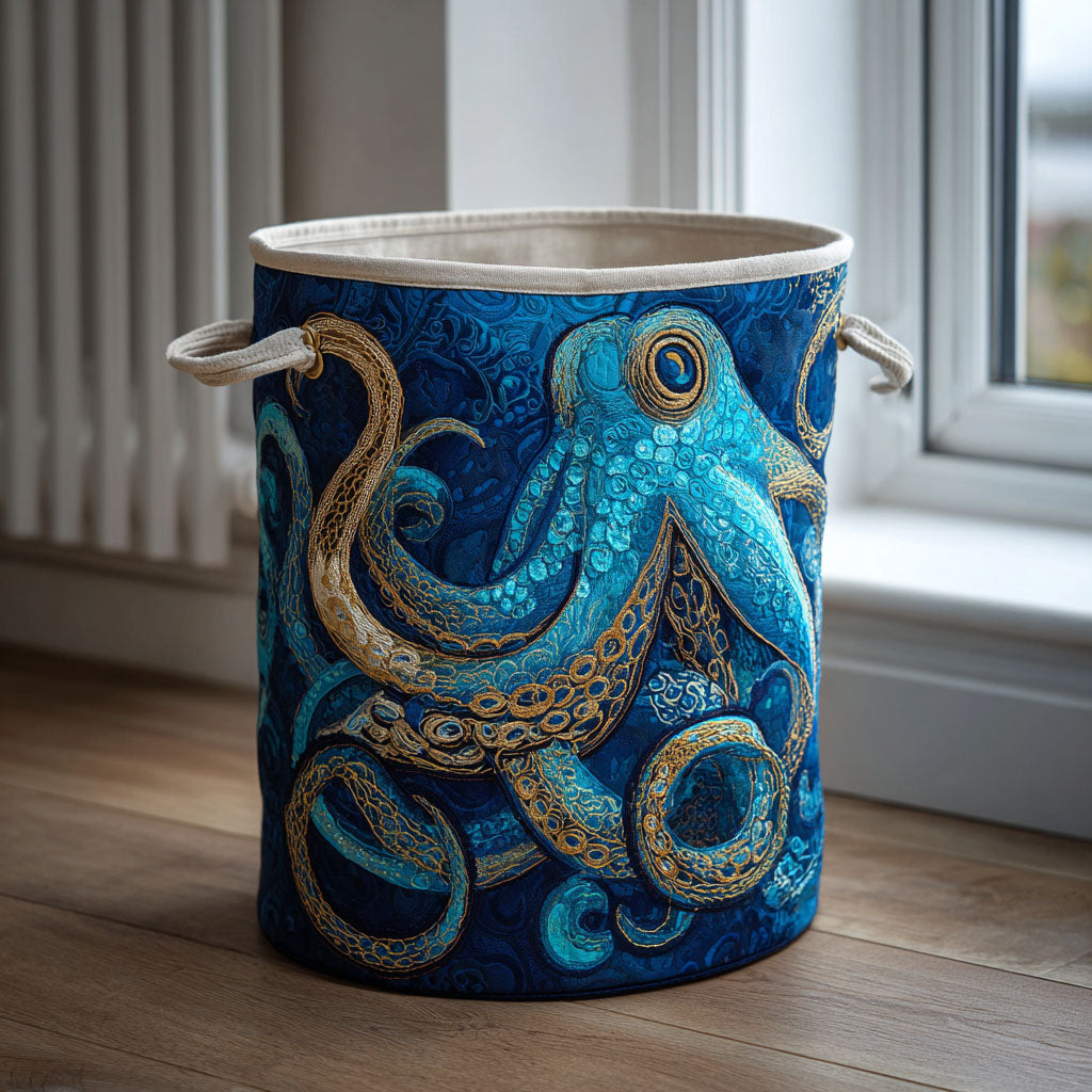 Golden Octopus Laundry Basket Laundry Gifts, Housewarming Gift Ideas, Mother's Day Gifts