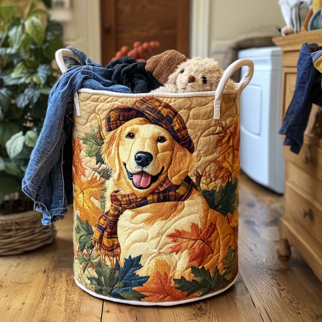 Golden Retriever Joy Laundry Basket Laundry Gifts, Housewarming Gift Ideas, Mother's Day Gifts